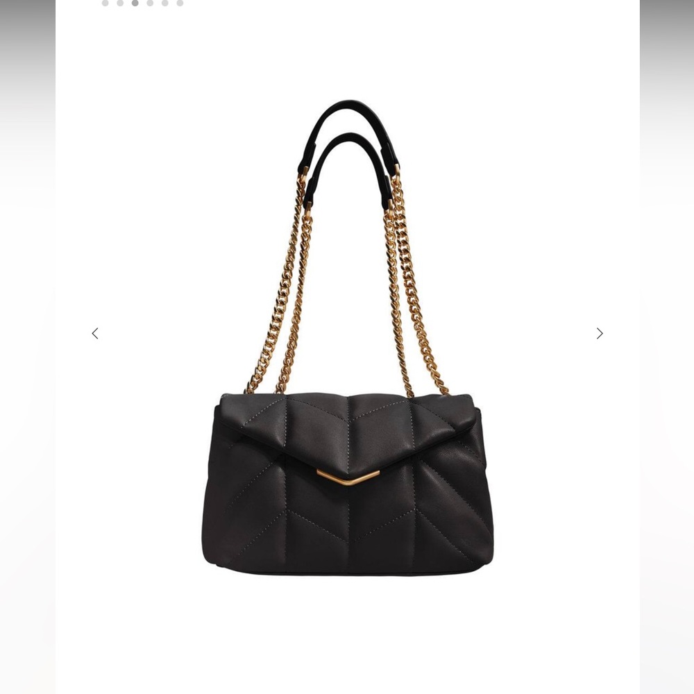 Mango Quilted chain bag- black